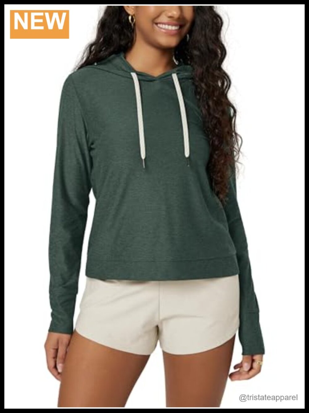 Ultra Soft Pullover Hoodie UPF 50 Moisture Wicking Crop Top